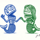 Illustration for article titled Scifi and fantasy characters shed their skin for the Day of the Dead